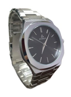 Fitron Men's Silver Wrist Watch with Black Dial  - Image 2