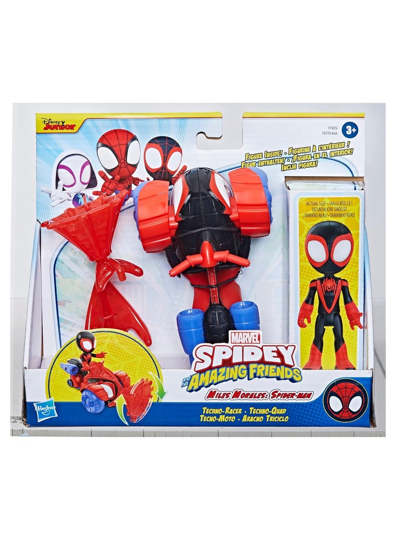 Techno Racer Set | Action Figure with Vehicle | Super Hero Toy for Kids Ages 4+ - Image 3