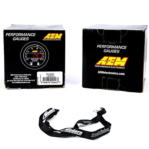 AEM 52mm X-Series Gauge Kit Wideband Air/Fuel UEGO & Boost Pressure 35PSI 2.5Bar w/MAP Lanyard Black - Image 2
