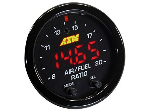 AEM 52mm X-Series Gauge Kit Wideband Air/Fuel UEGO & Boost Pressure 35PSI 2.5Bar w/MAP Lanyard Black - Image 3