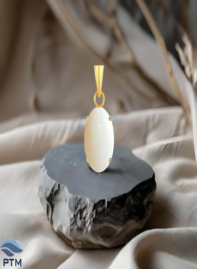 Ptm Natural Opal 9.25 Ratti or 8.5 Carat Astrological Certified Gemstone Panchdhatu/5 Metals 22k Gold Plated Pendant for Men & Women -fba2925 - Image 2