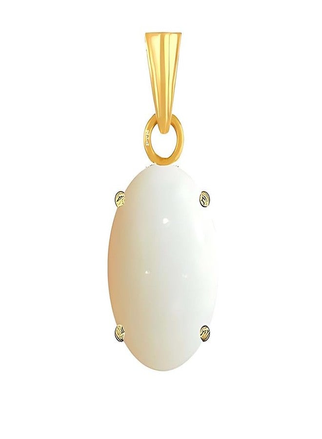 Ptm Natural Opal 9.25 Ratti or 8.5 Carat Astrological Certified Gemstone Panchdhatu/5 Metals 22k Gold Plated Pendant for Men & Women -fba2925 - Image 1