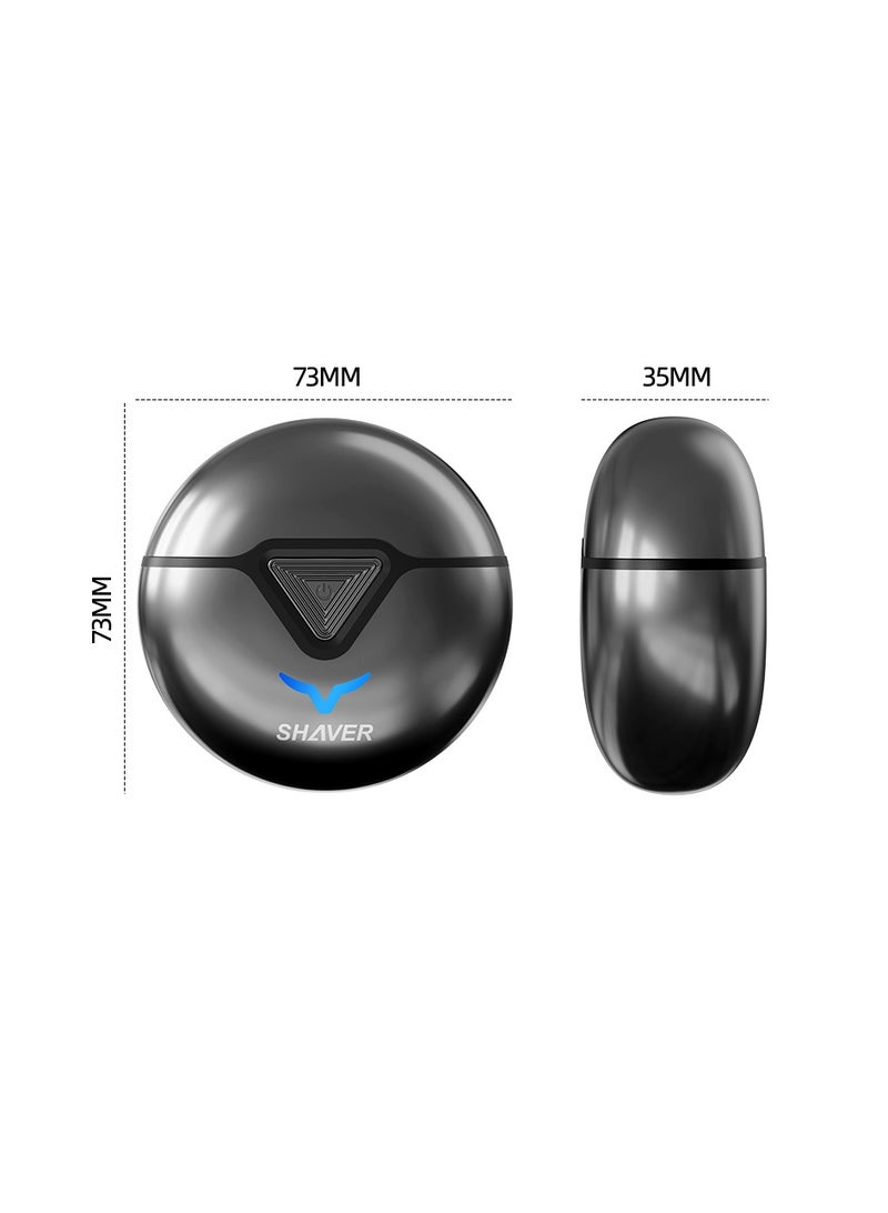 CityRiya-Long Mini Dual-Head Electric Shaver, Portable Electric Razor for Men, Pocket Size Washable Double Head, Rechargeable Waterproof Shaver for Home, Car, Travel（T1-Blue） - Image 3