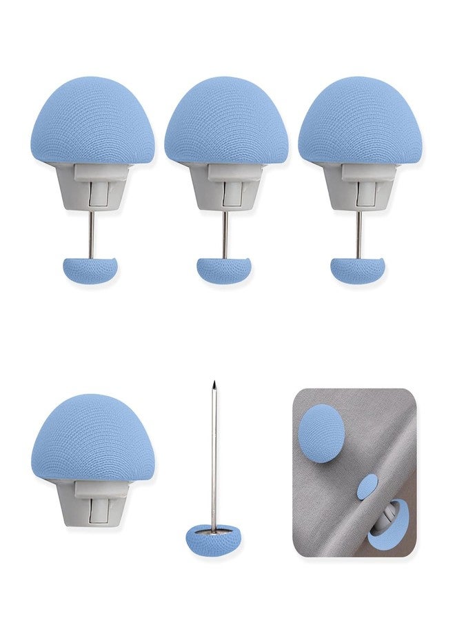 INNPOLE Duvet Clips - Non Slip Duvet Cover Clips & Quilt Fixing Clips, Button Duvet Pins for Comforter Holder, Bedding Fasteners to Keep Duvet Secure (4, Blue)