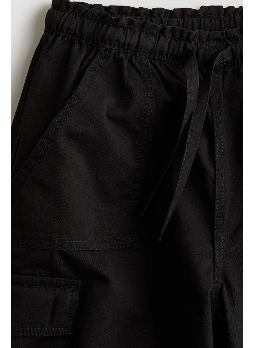 H&M Cotton Twill Parachute Trousers