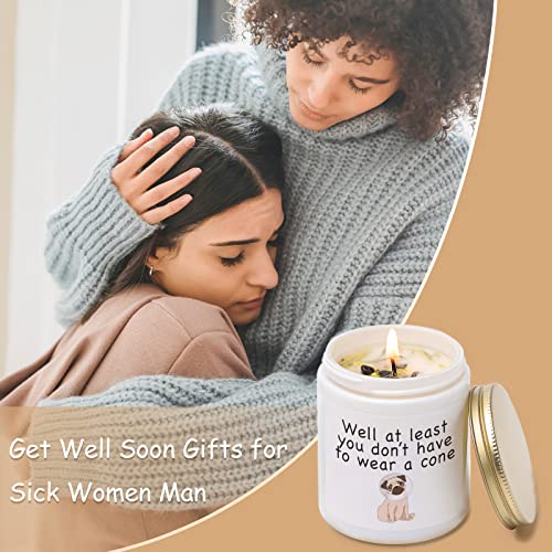 KORMMCO Get Well Soon Gifts for Women, Feel Better After Surgery Gifts for Sick Women, Her, Friends, Vanilla Lavender Scented Candles with Crystal (Cone) - Image 4