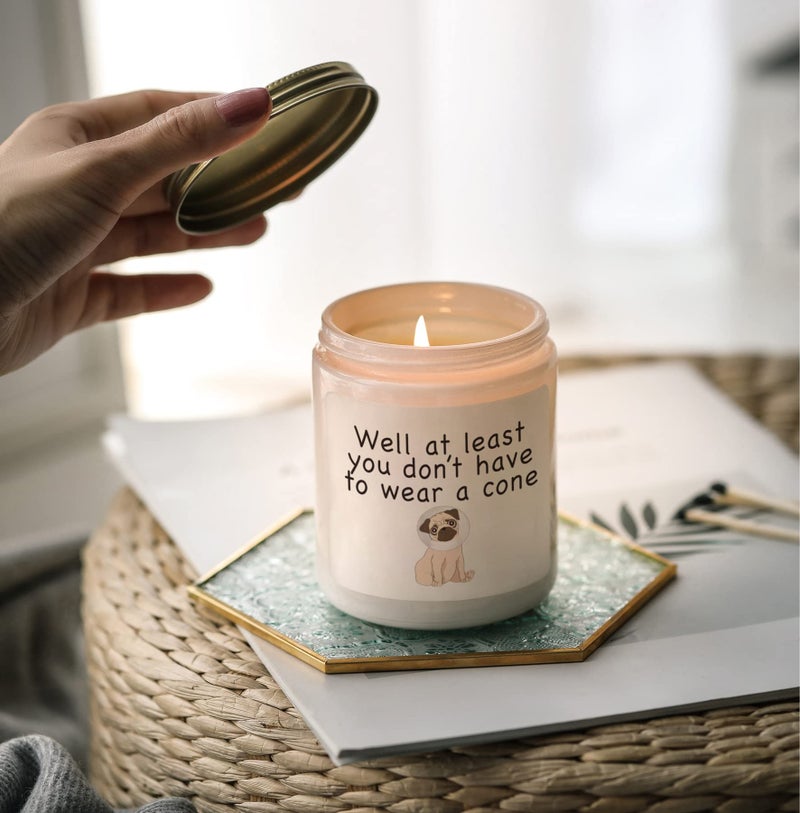 KORMMCO Get Well Soon Gifts for Women, Feel Better After Surgery Gifts for Sick Women, Her, Friends, Vanilla Lavender Scented Candles with Crystal (Cone) - Image 2