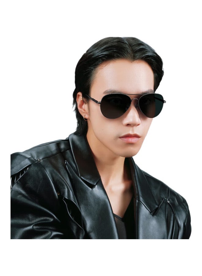 PARZIN Polarized Sunglasses, Men'S Classic Frog-Eye Aviator Sunglasses, Safe Driving Glasses, 8023 - Image 1