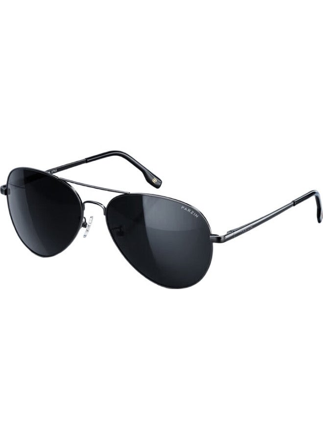 PARZIN Polarized Sunglasses, Men'S Classic Frog-Eye Aviator Sunglasses, Safe Driving Glasses, 8023 - Image 2