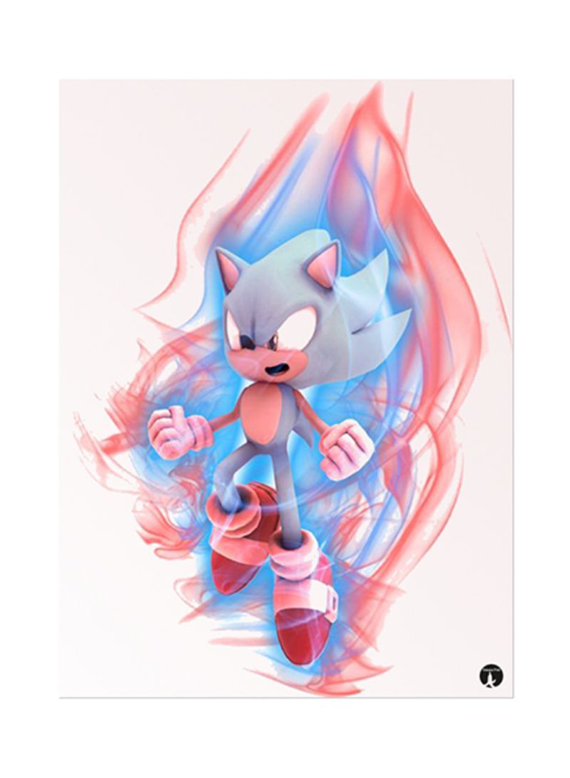 RKN Video Game Sonic Metal Plate Poster Multicolour 15x20centimeter