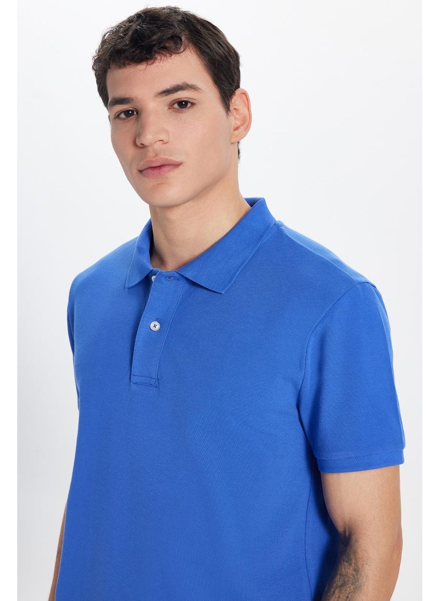 Men's Slim Fit Slim Cut 100% Cotton Dark Blue Polo Neck T-Shirt - pzsku/Z5E1A850A274343BC14E4Z/45/_/1741286211/243d3248-849e-40f2-9514-edae5d8f7a86