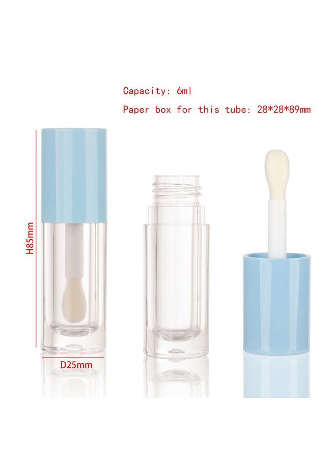 COSIDEA 14Pcs Empty Blue 6Ml Big Doe Foot Wand Lip Gloss Tubes Round Chunky Lipgloss Tubes Containers Wholesale With Thick Large Brush - Image 2