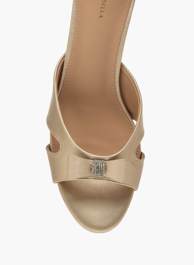 Flora Bella By Shoexpress Womens Bow Accent Slip-On Sandals With Stiletto Heels  - Image 4