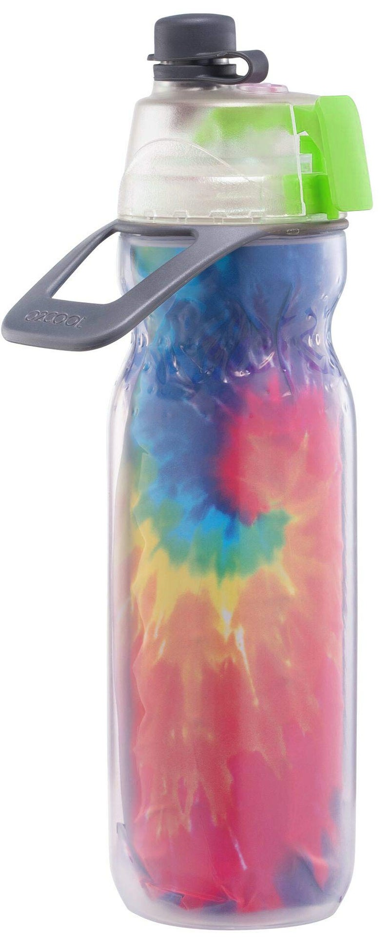 O2COOL Mist 'N Sip Misting Water Bottle 2-in-1 Mist And Sip Function With No Leak Pull Top Spout Reusable Sports Water Bottle - 20 oz (Tie Dye/Celestial Purple) - Image 4