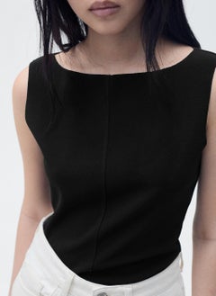 MANGO Boat-Neck Knitted Top  - Image 4