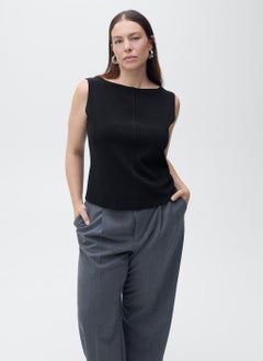 MANGO Boat-Neck Knitted Top  - Image 1