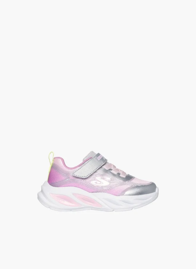 سكيتشرز Sports Shoes With Hook & Loop Closure, Light-Up Design
