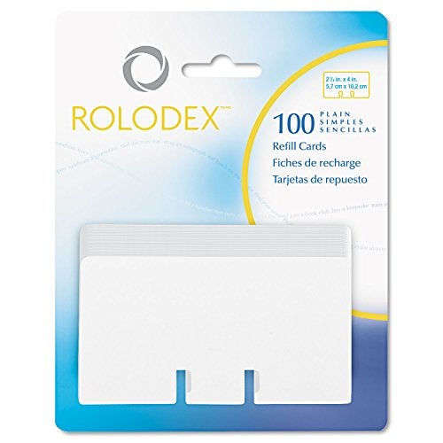 Rolodex إعادة تعبئة ملفات بطاقات رولودكس®، بدون خطوط، 2 1/4" × 4"، أبيض، عبوة من 100 - Image 2