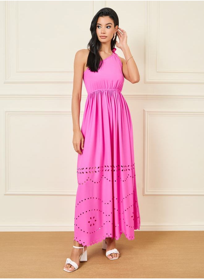 Styli - One Shoulder Laser Cut Out Detail Maxi Dress - Image 1
