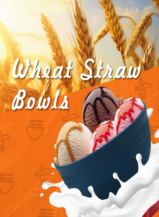 Lazycorner 12 Pcs Wheat Straw Cereal Bowls 26 Oz Wheat Straw Bowls Set Reusable Plastic Bowls for Soup Microwave & Dishwasher Safe Soup and Salad Bowls - Image 5