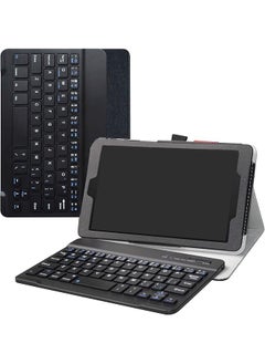 For Alcatel Joy Tab Case Alcatel 3T 8 Wireless Keyboard Case Detachable Wireless Keyboard Standing Pu Leather Cover For T Mobile Alcatel Joy Tab 8 Inch Alcatel 3T 8 Inch Tablet Black