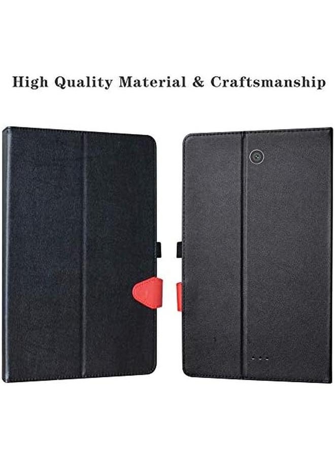 erorex - For Alcatel Joy Tab Case Alcatel 3T 8 Wireless Keyboard Case Detachable Wireless Keyboard Standing Pu Leather Cover For T Mobile Alcatel Joy Tab 8 Inch Alcatel 3T 8 Inch Tablet Black - Image 1