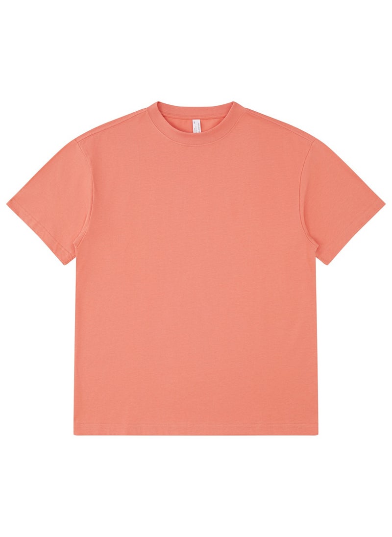 Generic - 275g Heavyweight FOG Earth Tone Oversized Drop Shoulder Tee coral red - Image 1