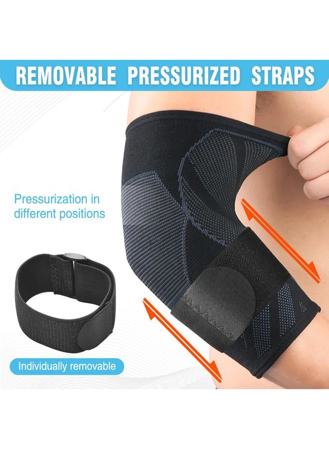 CYCLXY VVRAIN 2 Pack Elbow Compression Sleeve，Tennis Elbow Braces for Tendonitis and Tennis Elbow，golfer elbow support，tennis elbow relief for women & men,elbow sleeve for weightlifting - Image 2
