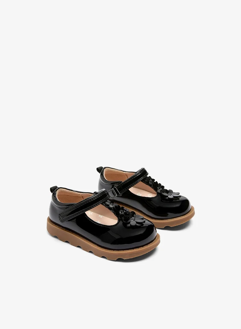 Matalan Girls Black T-Bar Patent Shoes