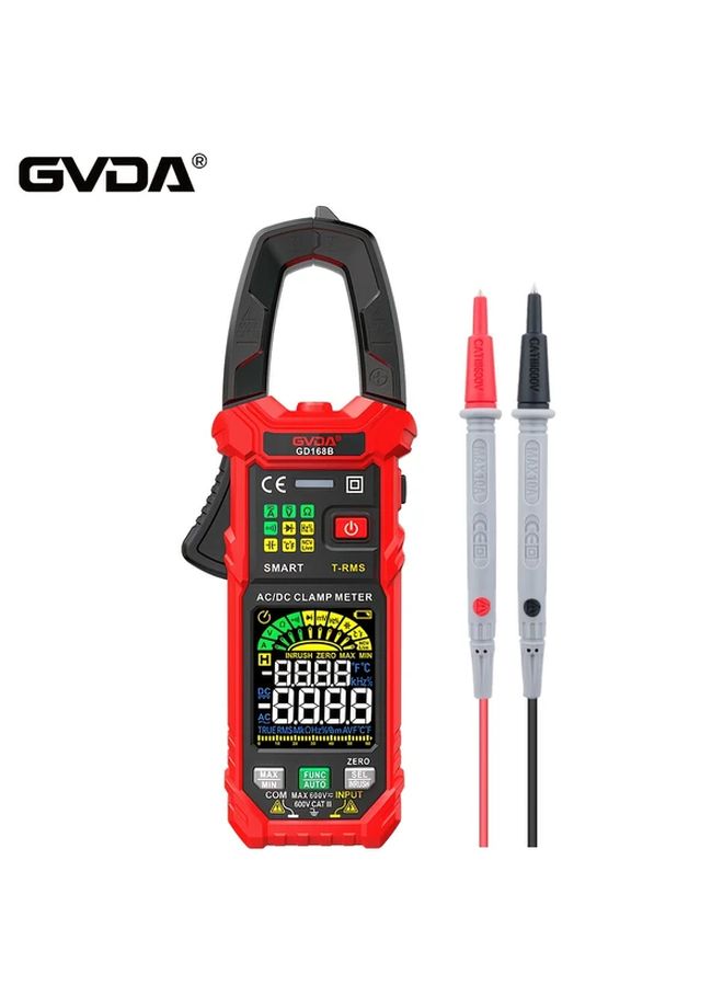GVDA GD168B Digital Clamp Multimeter 6000 Counts True RMS AC DC Voltage Current Tester - Image 2