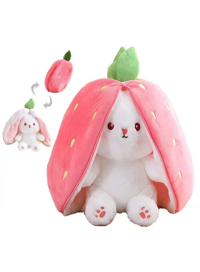 Pink Strawberry Bunny Teddy Bear 35cm