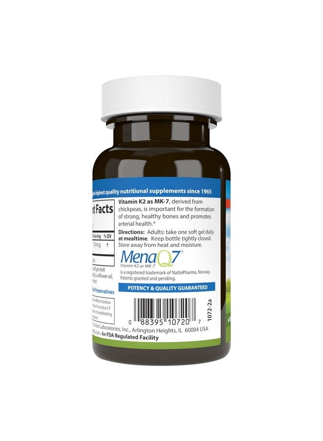 Carlson Vitamin K2 Mk7 (Menaquinone) 90 Mcg Bone Support Circulation Function & Calcium Bioavailability 120 Softgels - Image 3