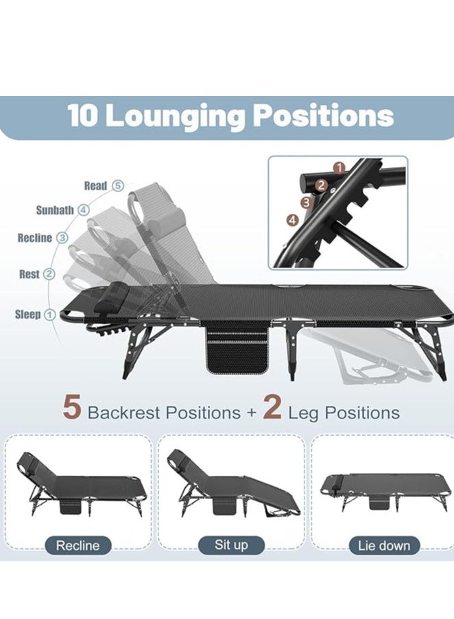 Generic Lightweight, portable and comfortable outdoor folding soft bed, suitable for indoor and outdoor camping, company lunch break, outdoor outing. 190*75*30CM  - Image 4
