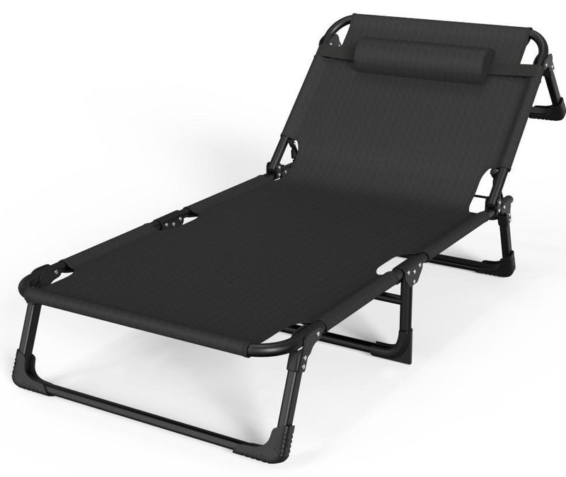 سرير قابل للطي وقابل للتعديل - سرير تمريض طبي محمول وسرير راحة للمكتب في الهواء الطلق، وكرسي مريح لرعاية المسنين والتخييم واستراحة الغداء، 190*75*30 سم - Image 1