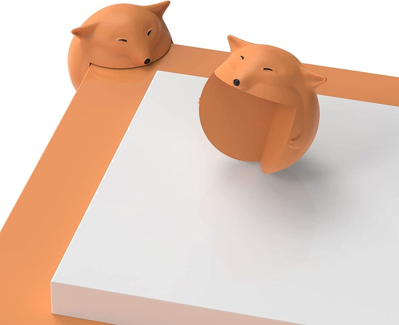 Quark Foxii Table Corner Protectors - Thick, Impact-Resistant Silicone - Cute Baby Proofing Corner Bumpers for Furniture - Easy to Remove with 3M Adhesive - 4 x Table Corner Guards - Image 2