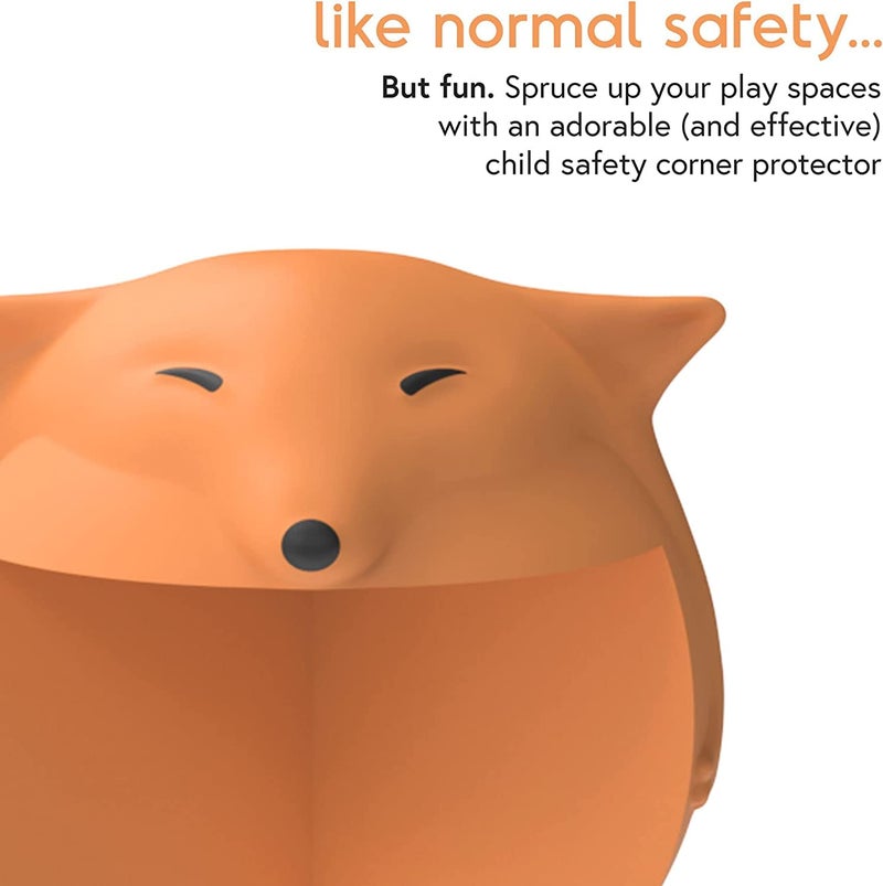 Quark Foxii Table Corner Protectors - Thick, Impact-Resistant Silicone - Cute Baby Proofing Corner Bumpers for Furniture - Easy to Remove with 3M Adhesive - 4 x Table Corner Guards - Image 3