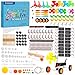 Sntieecr 276PCS DC Motor Kit Mini Electric Circuit Kit for DIY Science Projects with Motors LED Light Vanes Propeller AA Battery Holder Plastic Gears Gift for Kids - Image 4