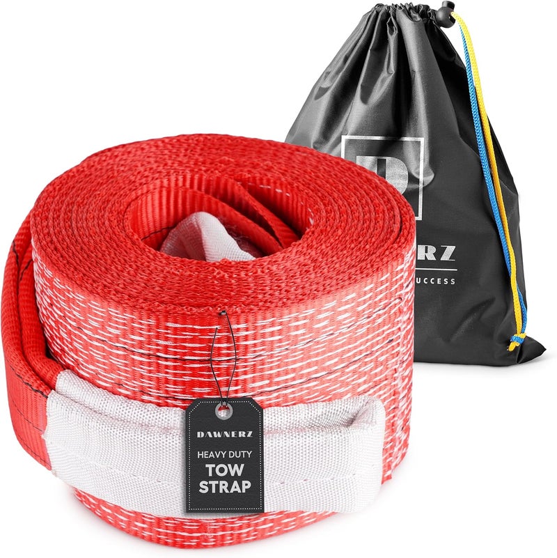 Dawnerz Heavy Duty Tow Strap 85000 lbs 30ft - Recovery Towing Rope for Trucks and Buses - Image 1