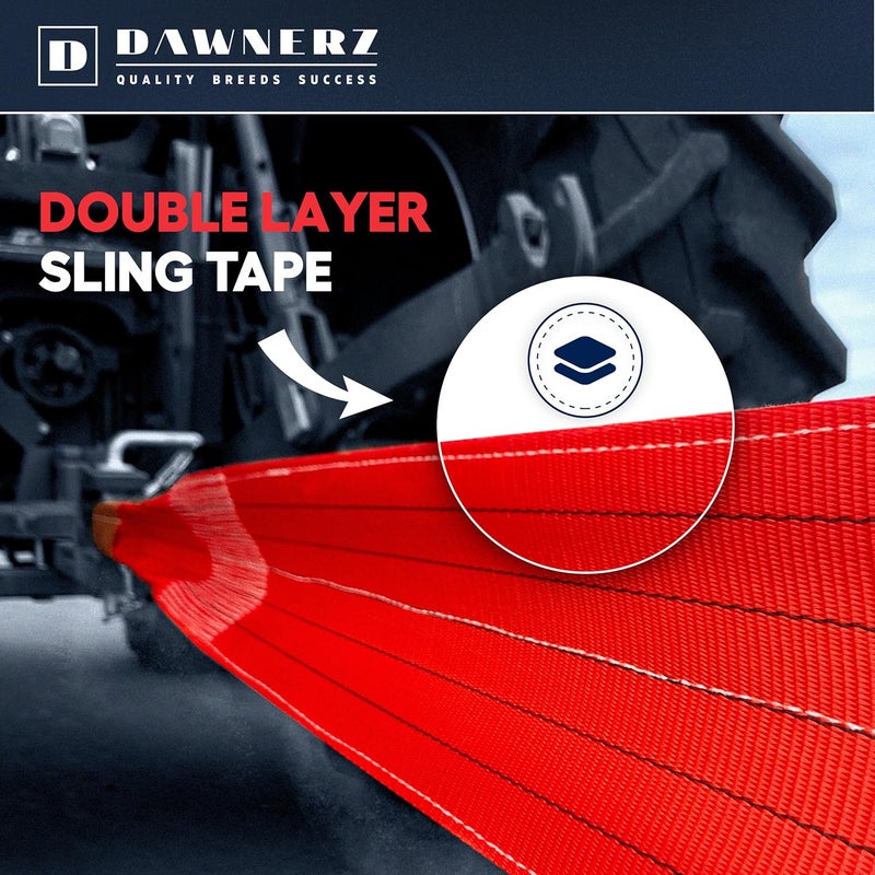 Dawnerz Heavy Duty Tow Strap 85000 lbs 30ft - Recovery Towing Rope for Trucks and Buses - Image 5