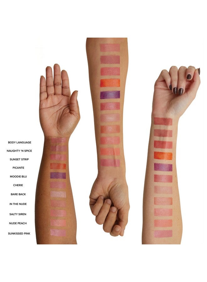 Nudestix Nudies Matte Cream Blush Stick 3-in-1 All Over Face Color - Blush Stick for Cheeks Eyes and Lips - Cream Blush for Cheeks w/Blending Brush (Naughty N' Spice) - Image 3