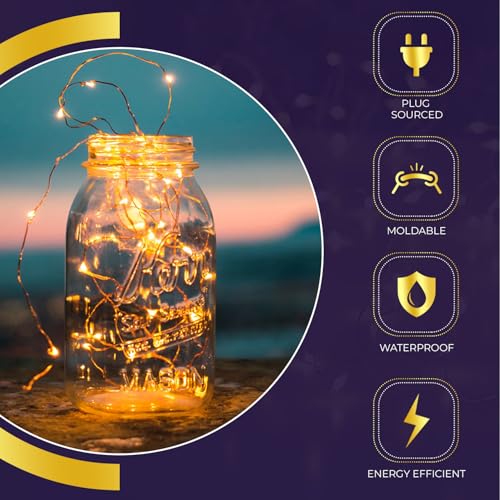 Lexton Decorative USB Copper String Fairy Light | 5 Meter, 50 LED, USB Plug-in | Best for Decoration, Christmas, Diwali (Pack of 1, Warm White) - Image 4