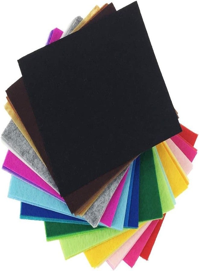 Haoser Multi Colours Felt Sheets, 50pcs 4"x4" (10 cm x 10 cm), Pre-Cut Felt Sheet for Crafts, Craft Felt Fabric Sheets, Sewing Felt Squares for Patchwork-pre Cut Felt - Image 1