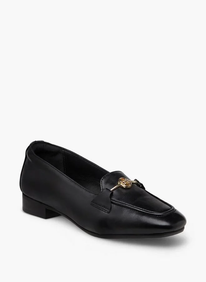 بابريكا Buckle Detail Loafers With Block Heels