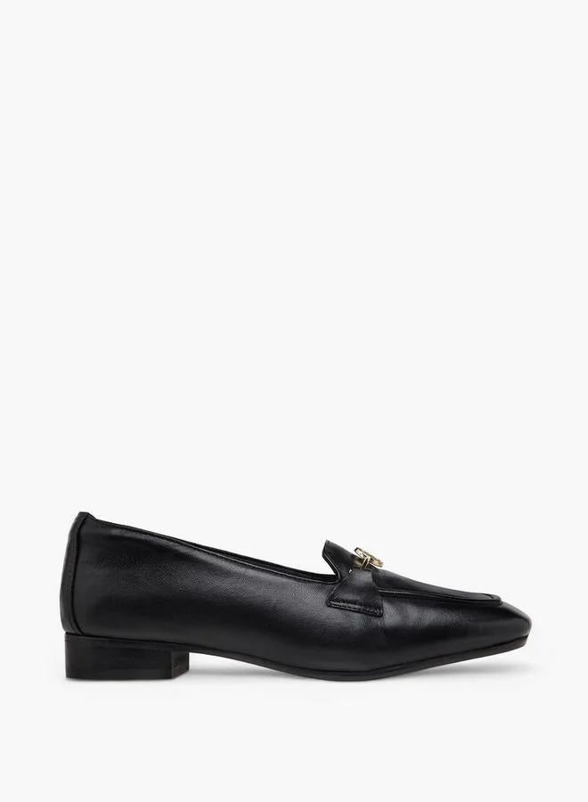 بابريكا Buckle Detail Loafers With Block Heels