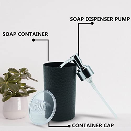 Shenron Refillable Hand Soap Dispenser for Wash Basin, 250 ml Unbreakable Liquid Dispenser, Shampoo, Hand Wash, Sanitizer, Lotion Dispenser Bottle for Kitchen, Wash Basin & Bathroom (Black,Set of 3) - Image 3