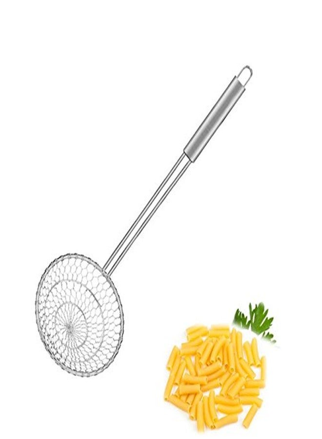 i Kito Stainless Steel Asian Spider Strainer Professional Kitchen Wire Skimmer with Spiral Mesh Basket Tools (Dia 5inch) - Image 1