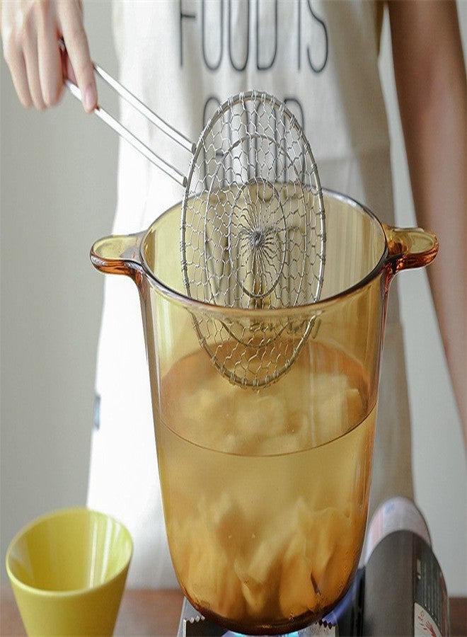 i Kito Stainless Steel Asian Spider Strainer Professional Kitchen Wire Skimmer with Spiral Mesh Basket Tools (Dia 5inch) - Image 4