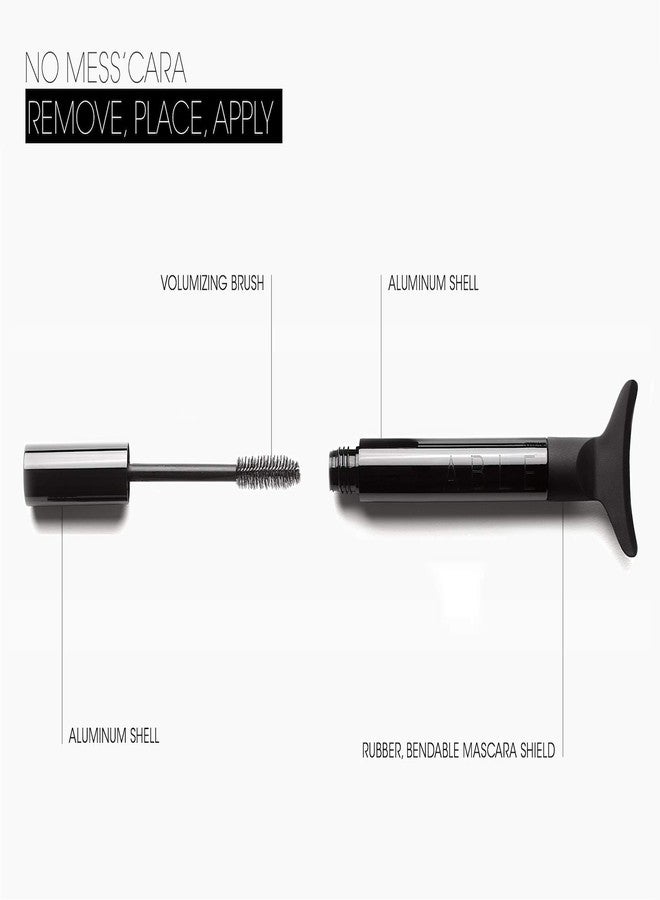 ABLE COSMETICS ماسكارا ABLE التجميلية بدون فوضى، مقاومة للتلطيخ، تعطي حجمًا وقابلة للبناء، سوداء - Image 3