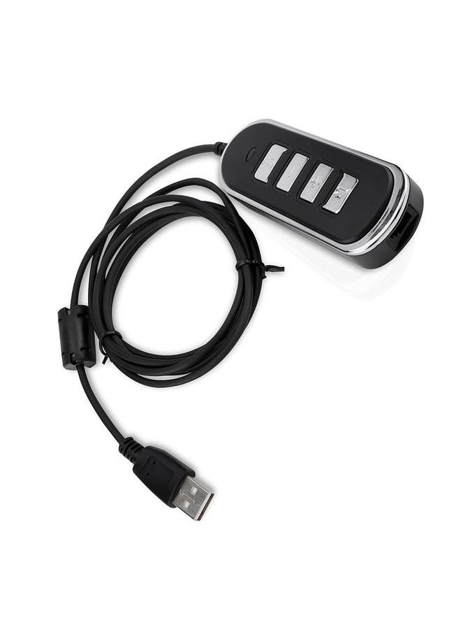 RJ9 To USB Audio Headphone Conversion Line Computer Headphones Line With Control Box
