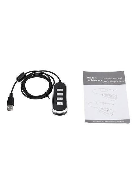 RJ9 To USB Audio Headphone Conversion Line Computer Headphones Line With Control Box